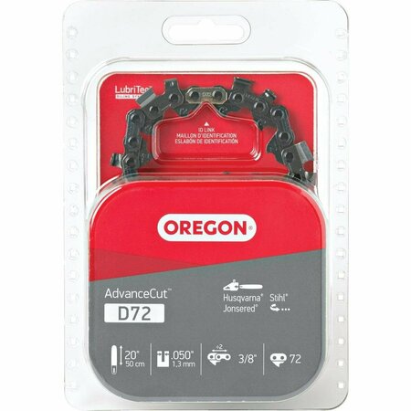 OREGON CUTTING Oregon AdvanceCut 20 In. 72 Drive Link Chainsaw Chain D72
